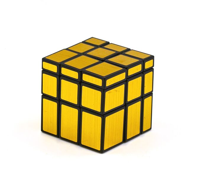 Wood Toys™ Головоломка Кубик сложный золотистый
