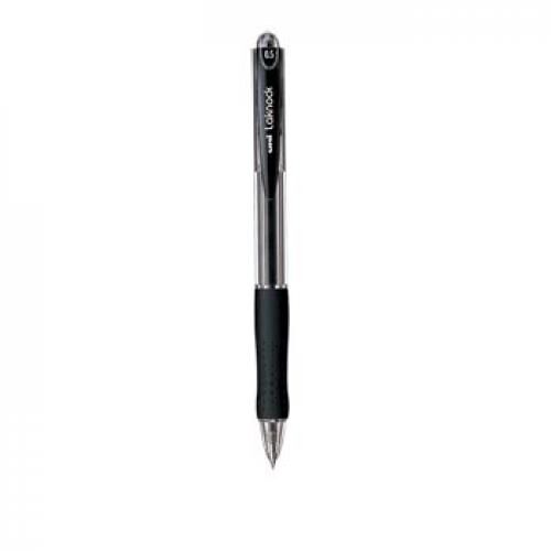 Ручка автоматическая шариковая SN-100 &quot;Laknock&quot; черная (66269) Uni Mitsubishi Pencil {Япония}