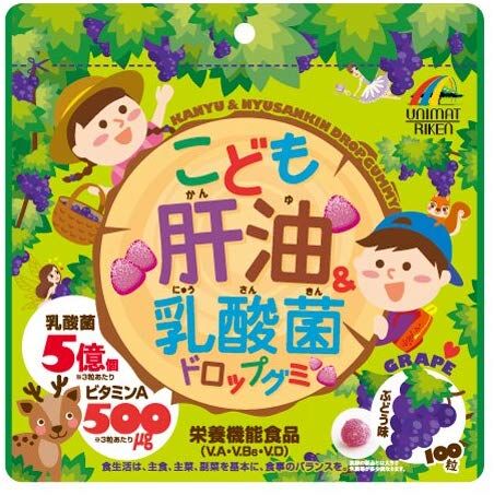 UNIMAT RIKEN ZOO UNIMAT RIKEN KANYU &amp; Lactic Acid Bacterium Drop Gummy For Kids - жевательные витамины с лактобактериями для детей