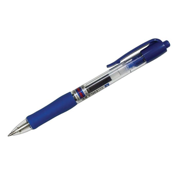 Ручка гелевая автоматическая Crown &quot;CEO Jell&quot; синяя, 0,7мм, грип