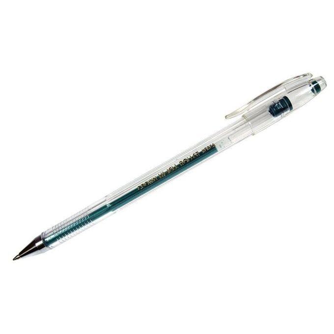 Ручка гелевая Crown &quot;Hi-Jell Metallic&quot; зеленая металлик, 0,7мм