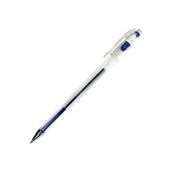 Ручка гелевая синяя металлик, 0,7мм
