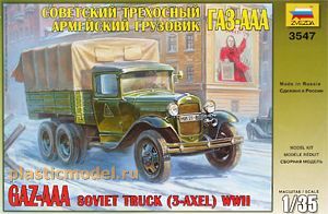 Сборная модель ZVEZDA Советский трехосный армейский грузовик ГАЗ-ААА2