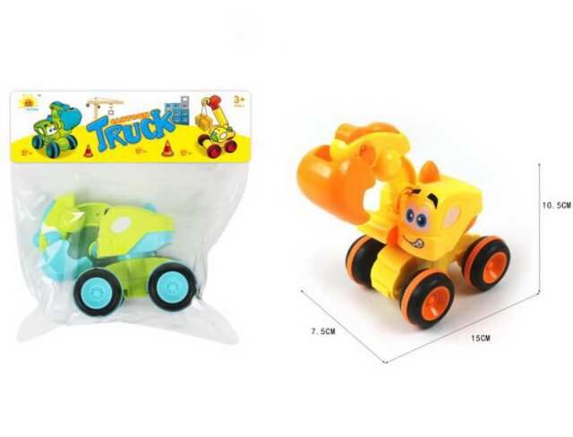 Машинка для малышей &quot;Экскаватор&quot;, пластмассовая, 2 цвета в ассортименте, 10,5х7,5х15 см325
