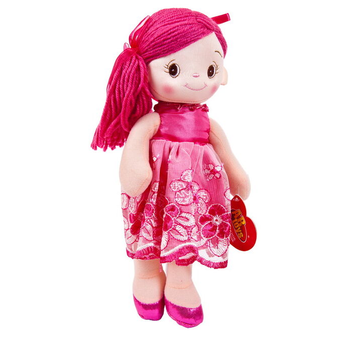 M6000 Кукла ABtoys Мягкое сердце, мягконабивная, балерина, 30 см, цвет розовый