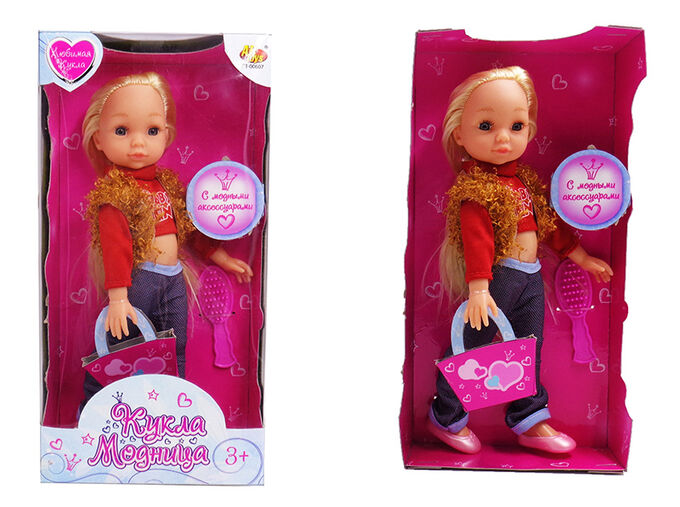 Кукла ABtoys, Модница, 25 см, в наборе с аксессуарами, 4 вида