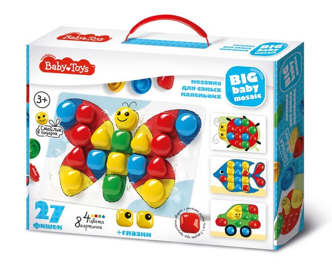 Мозаика для самых маленьких BABY TOYS d40/4 цв/27 эл70