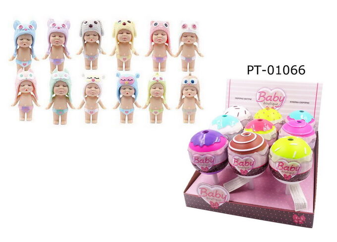 Кукла ABtoys Baby Boutique Пупс-сюрприз в конфетке с аксессуарами, 9 шт. в дисплее, 12 видов в коллекции, (1 серия)2340