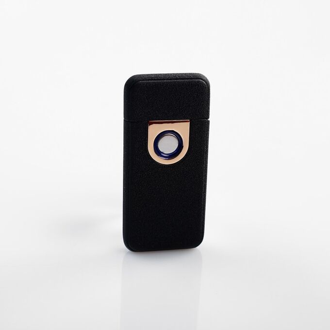 Зажигалка электронная в подарочной коробке, USB, спираль, чёрная матовая, 3х7 см
