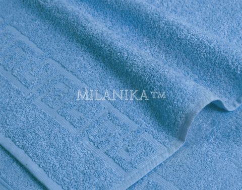 Milanika Голубое махровое полотенце