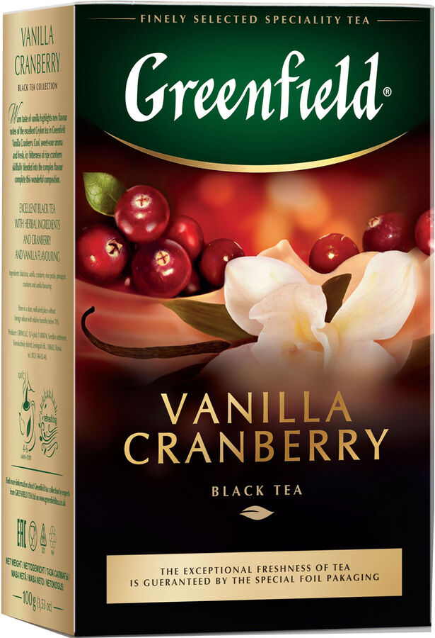 Гринфилд это. Чай Гринфилд Vanilla Cranberry. Чай Greenfield Vanilla Cranberry. Чай Гринфилд клюква и ваниль. Гринфилд клюква ваниль.