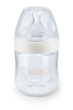 NUK Nature Sense Бутылочка р1 из ПП 150 мл с соской из силикона, с отв. &quot;S&quot;, разм.1, белая
