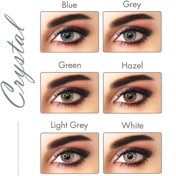 Перекрывающие цветные контактные линзы Adore Crystal Hazel -4.5 ВС 8.6 (2 линзы)