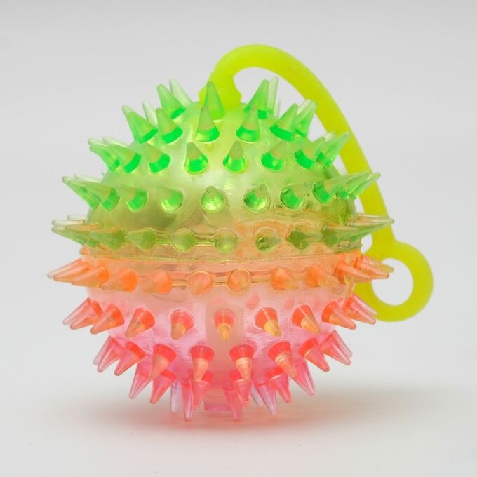 Мяч-дразнилка игольчатый светящийся, 6 см, микс цветов