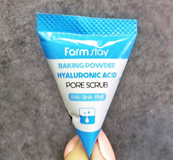 Farm Stay Cкраб для лица с гиалуроновой кислотой FarmStаy baking powder hyaluronic acid pore scrub, 7гр