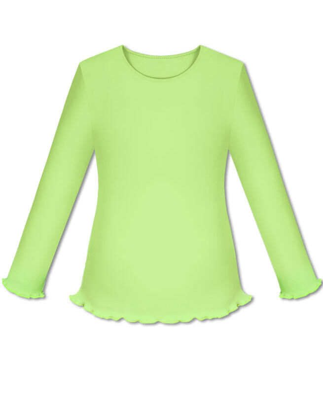 Салатовая школьная блузка для девочки Цвет: салатовый