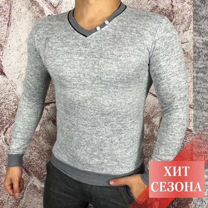 Пуловер мужской однотонный арт. 634063