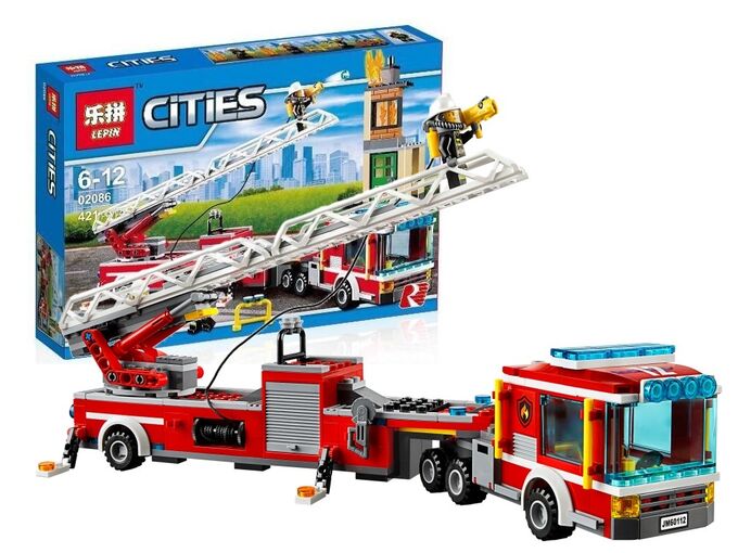 Конструктор LEPIN Cities Пожарная машина , 421 дет арт. 02086