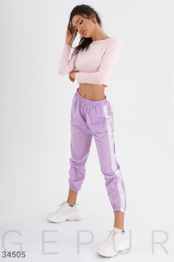 Bershka фиолетовые спортивные штаны Tie DIY