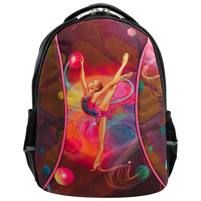 Рюкзак для гимнастики 216 M-032, цвет чёрный/розовый