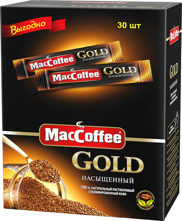 Кофе &quot;MacCoffee&quot; сублим. Gold карт/уп 2г*30шт