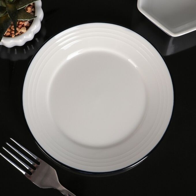 Тарелка пирожковая «Морской бриз», d=15 см, цвет белый