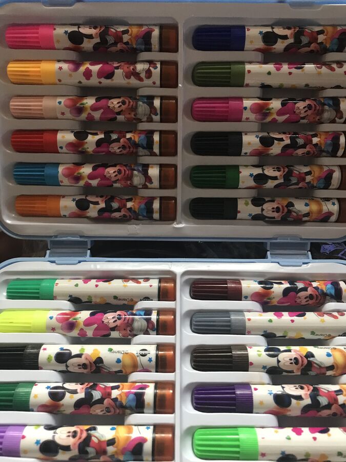 Набор фломастеров с печатями в чемоданчике 24 цв
