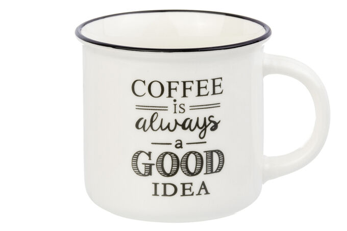 Кружка 400 мл 12*9,5*8,5 см &quot;COFFEE is always a GOOD idea&quot;