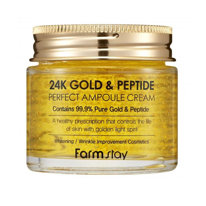 Farm Stay KR/ FarmStay 24K Gold&amp;Peptide Perfect Ampoule Cream Крем для лица, 80мл (СТЕКЛО)