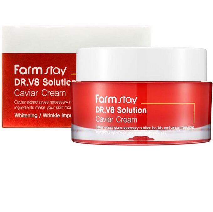 Farm Stay KR/ FarmStay DR.V8 Solution Caviar Cream Крем для лица &quot;Икра&quot;, 50мл