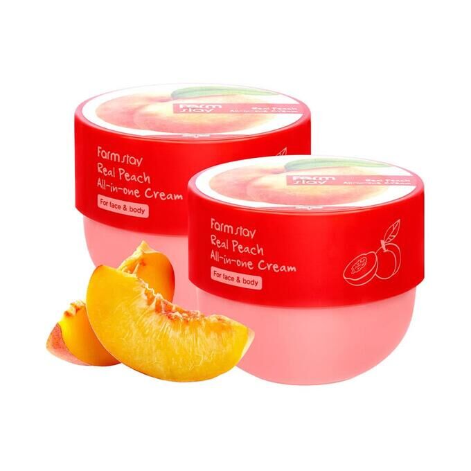 Farm Stay KR/ FarmStay Крем для лица и тела Face&amp;Body Real Peach All-in-one Cream, 300мл