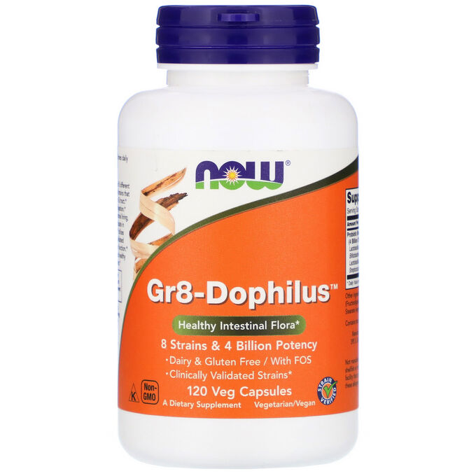 Now Foods, Gr8-Dophilus, 120 растительных капсул