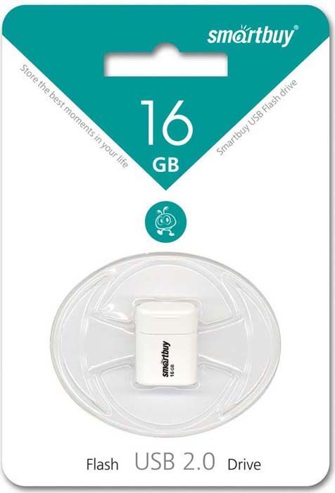 Smartbuy Флешка USB 16GB LARA White (SB16GBLARA-W)
