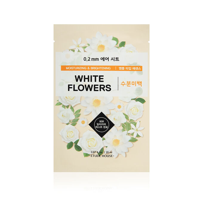 Etude House Therapy Air Mask White Flower - Маска для лица с белым цветком, 20 мл