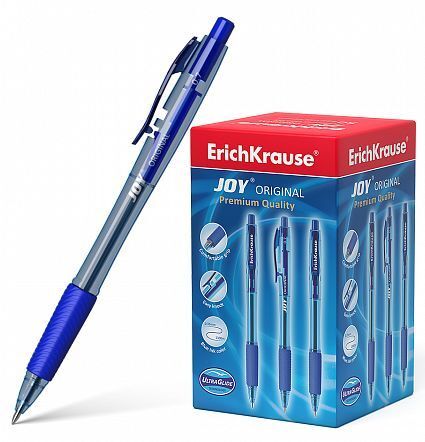 Ручка автоматическая шариковая Ultra Glide Technology JOY Original 0.7мм синяя 43346 Erich Krause {Индия}