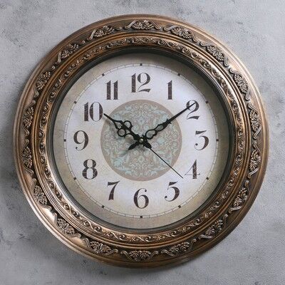 Часы настенные, серия: Классика, Барокко, бронзовые, d=50 см