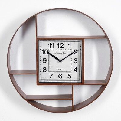 Часы настенные, серия: Интерьер, Лорис, коричневые d=30 см