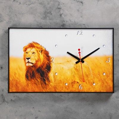 Часы-картина &quot;Царь зверей&quot;, 37х60 см