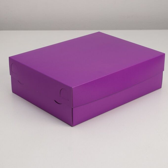 Упаковка на 12 капкейков, фиолетовая, 32,5 х 25,5 х 10 см