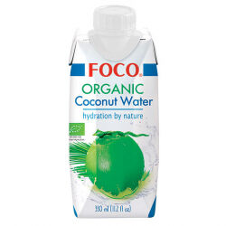 Кокосовая вода натуральная органическая FOCO, 330 мл