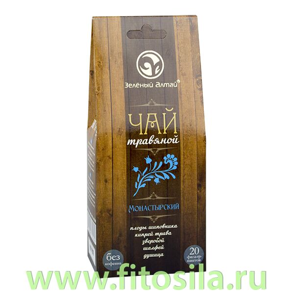 ФИТОСИЛА Травяной чай &quot;Монастырский&quot;, 20 ф/п х 1,5 г, т. м. &quot;Зеленый Алтай&quot;