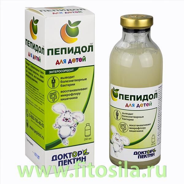 ПЕПИДОЛ ПЭГ 3% раствор - БАД, 250 мл, т. м. "Доктор Пектин" (для детей ...