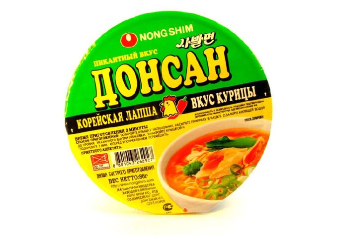 Nongshim Лапша ДОН САН курица не острая  (синяя) 86г