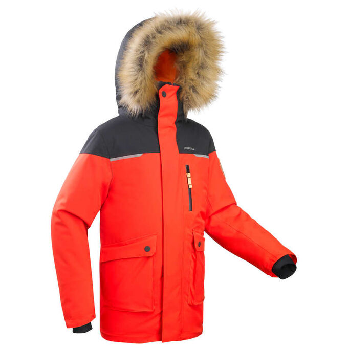 DECATHLON ПАРКА ТЕПЛАЯ ВОДОНЕПРОНИЦАЕМАЯ ДЛЯ ПОХОДОВ ДЛЯ ДЕТЕЙ 7–15 ЛЕТ SH500 U-WARM QUECHUA