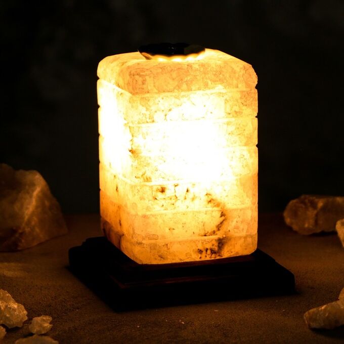 Соляная лампа &quot;Зебра арома&quot;, цельный кристалл, 16 см, 2-3 кг