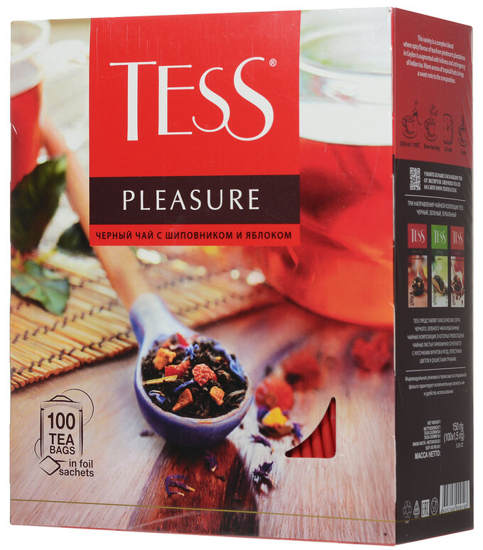 TESS Чай Тесс Pleasure black tea 1,5г 1/100/9