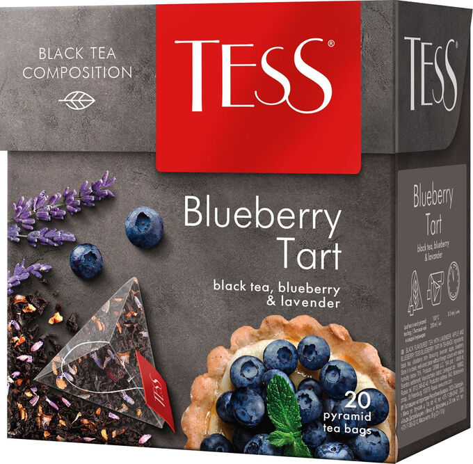 TESS Чай Тесс пирамида Blueberry Tart tea 1,8г*20