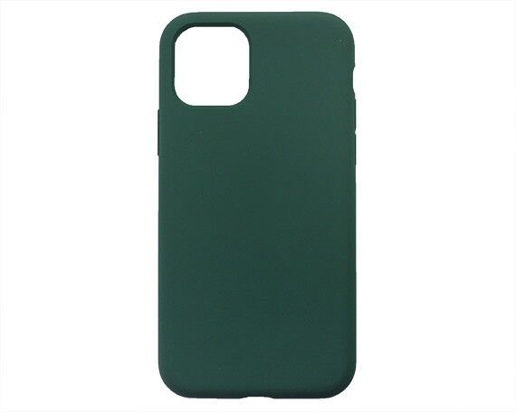 Чехол iPhone 11 Pro Liquid Silicone FULL (темно-зеленый)