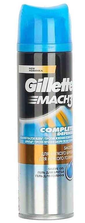 Гель для бритья gillette mach3 complete defense для чувствительной кожи