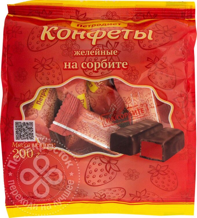 Престиж Конфеты Петродиет на сорбите желейно-фруктовые 200,0 (4) РОССИЯ